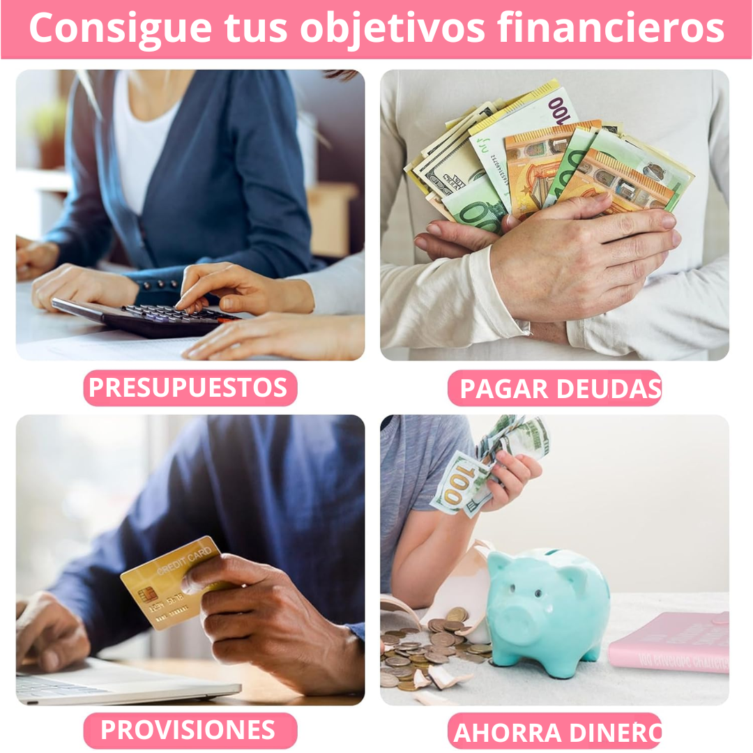 Carpeta de Ahorro con 100 Sobres